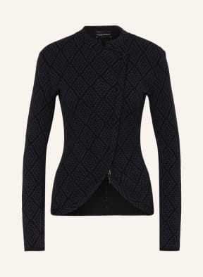 EMPORIO ARMANI Knit blazer in black dark purple