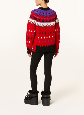 MONCLER GRENOBLE Sweater in purple red white