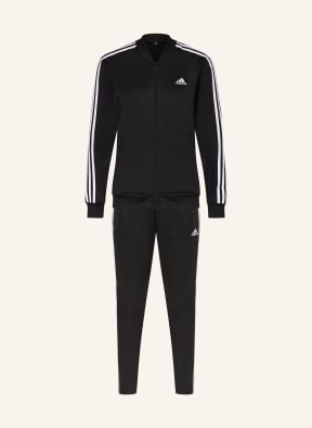 Adidas black white shop tracksuit