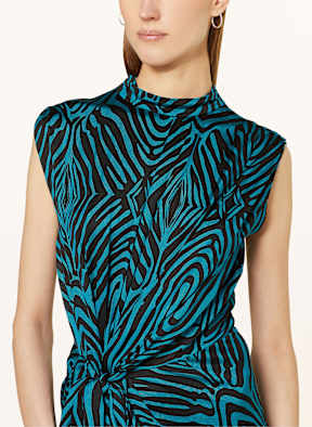 Warehouse tiger high neck midi dress new arrivals