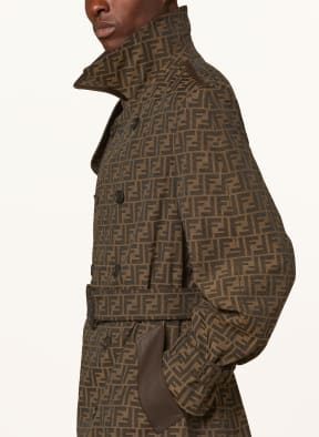 FENDI Trench coat in dark brown
