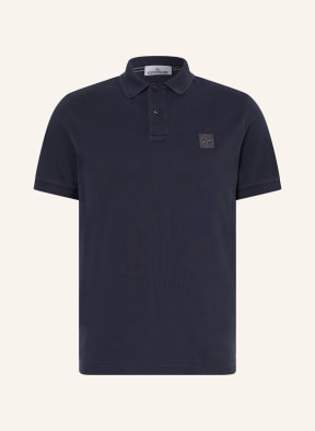 STONE ISLAND Pique polo shirt in dark blue