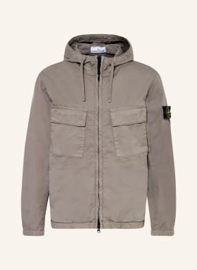 Stone island canvas hooded jacket 2025