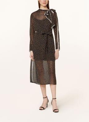 REISS Dress ARIA with bow in black light orange