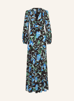 DIANE VON FURSTENBERG Dress SELINE with silk in black blue green