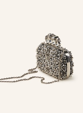 Alexander McQUEEN Clutch KNUCKLE in schwarz silber