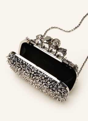 Alexander McQUEEN Clutch KNUCKLE in schwarz silber