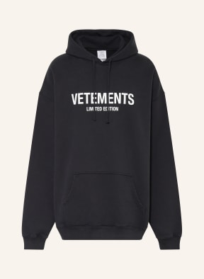 VETEMENTS Oversized hoodie in black white