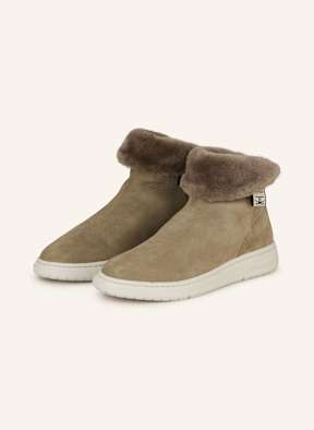 Candice Cooper VELA boots with faux fur in taupe