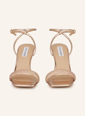 Steve madden stecy gold fabric ankle strap heels shop