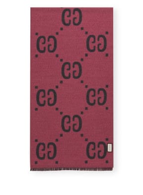 GUCCI Scarf, Color: DARK GRAY/ DARK RED (Image 1)