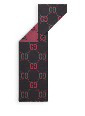 GUCCI Scarf, Color: DARK GRAY/ DARK RED (Image 1)