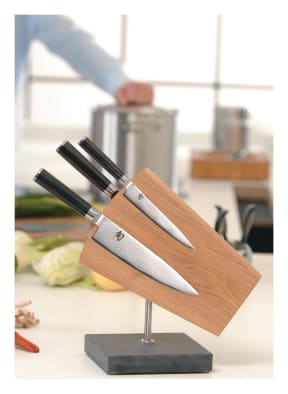 KAI Knife block SHUN, Color: BEIGE/ BLACK (Image 1)