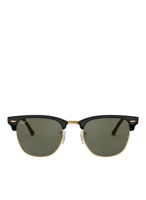 Ray-Ban Sunglasses RB3016 CLUBMASTER, Color: 901/58 - BLACK/GREEN POLARIZED (Image 1)
