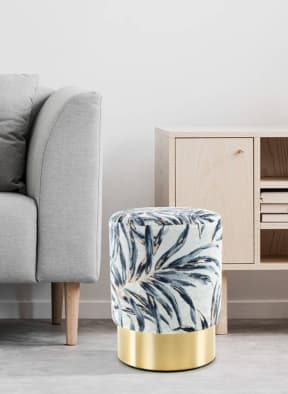 Kayoom Hocker GIPSY 225, Farbe: BLAU/ GOLD (Bild 1)