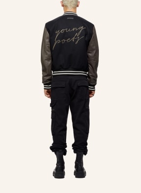 YOUNG POETS Bomberjacke AXL MIX 224 Loose fit, Farbe: SCHWARZ/ GRÜN (Bild 1)