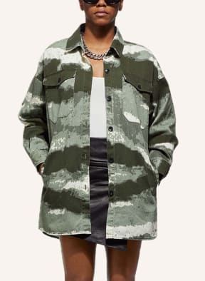 YOUNG POETS Hemdjacke MALISA CAMO 231 Regular Fit, Farbe: KHAKI (Bild 1)