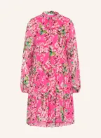 S shirred midi dress with puff sleeves in dark floral