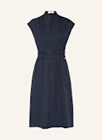 DKNY Black Logo Jersey Dress With Sheer Skirt