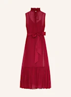 Peserico panelled ruched midi dress Neutrals