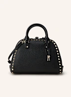 valentino valentino garavani rockstud medium suede bucket bag