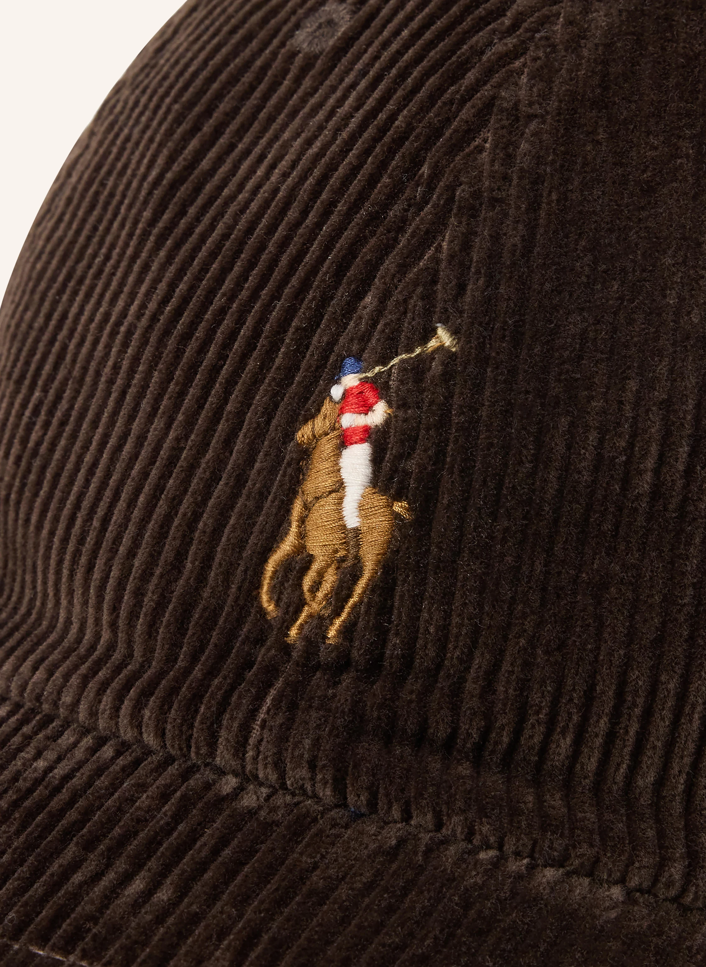 POLO RALPH LAUREN Corduroy cap in dark brown