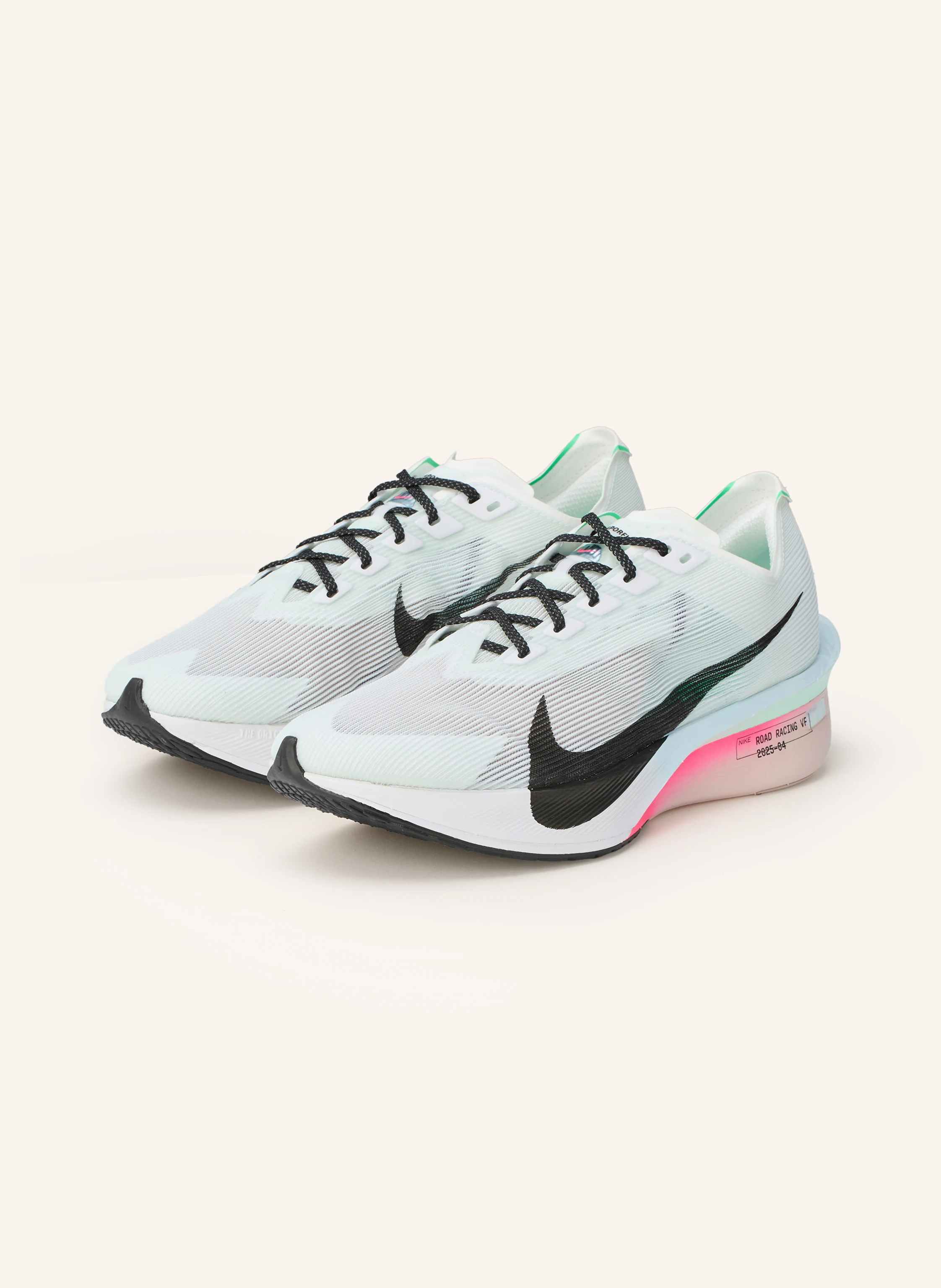 Nike ZOOMX VAPORFLY NEXT% running shoes in mint neon pink