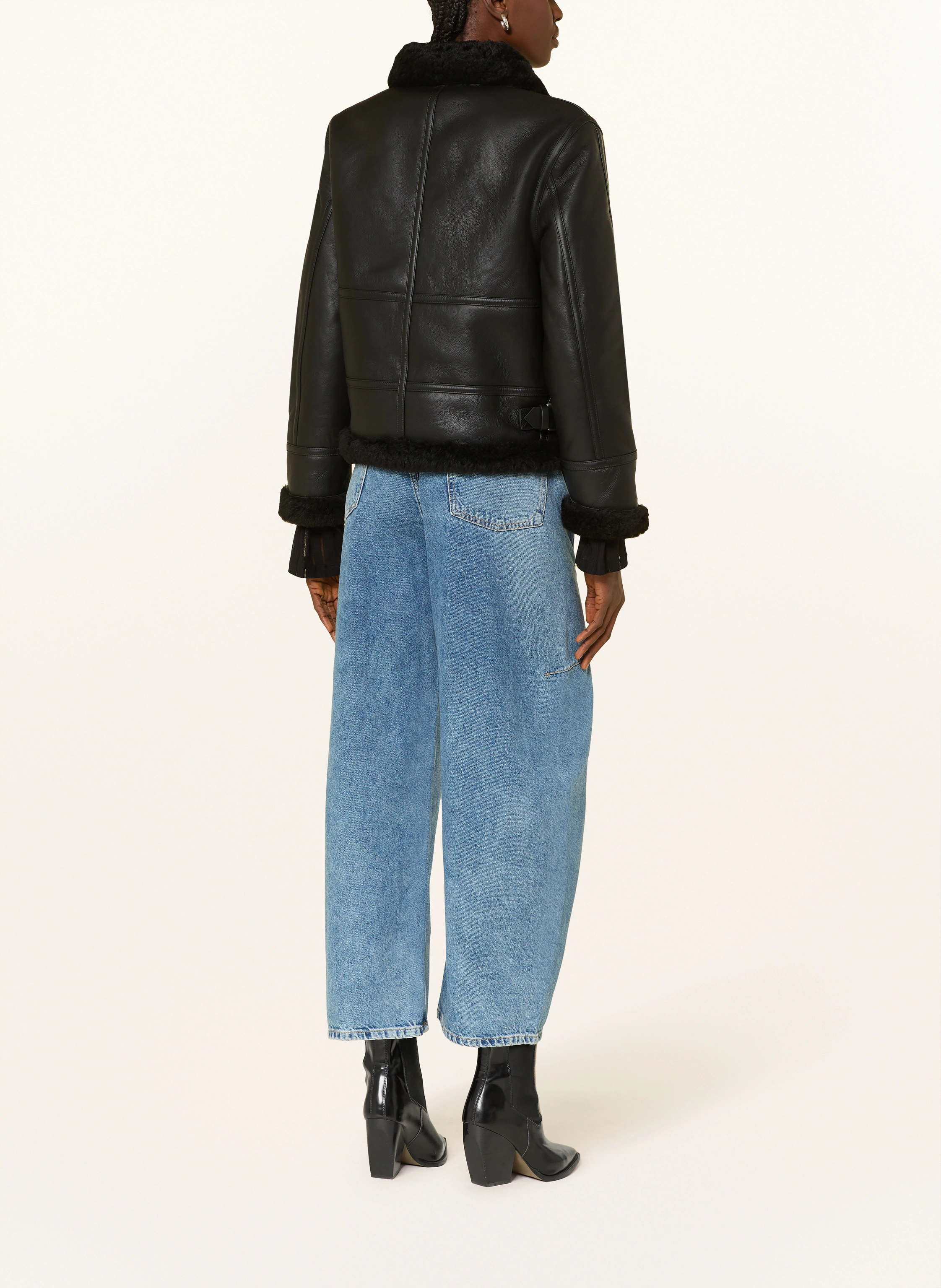 ALLSAINTS Leather jacket LOREL in black