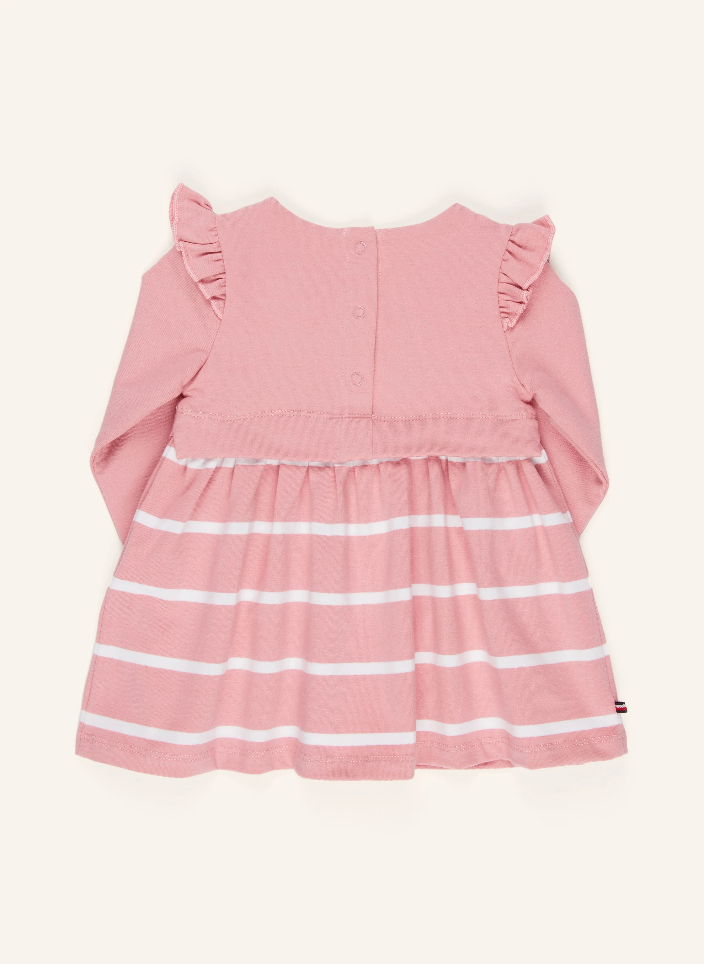 TOMMY HILFIGER Dress with ruffles BABY in pink / white