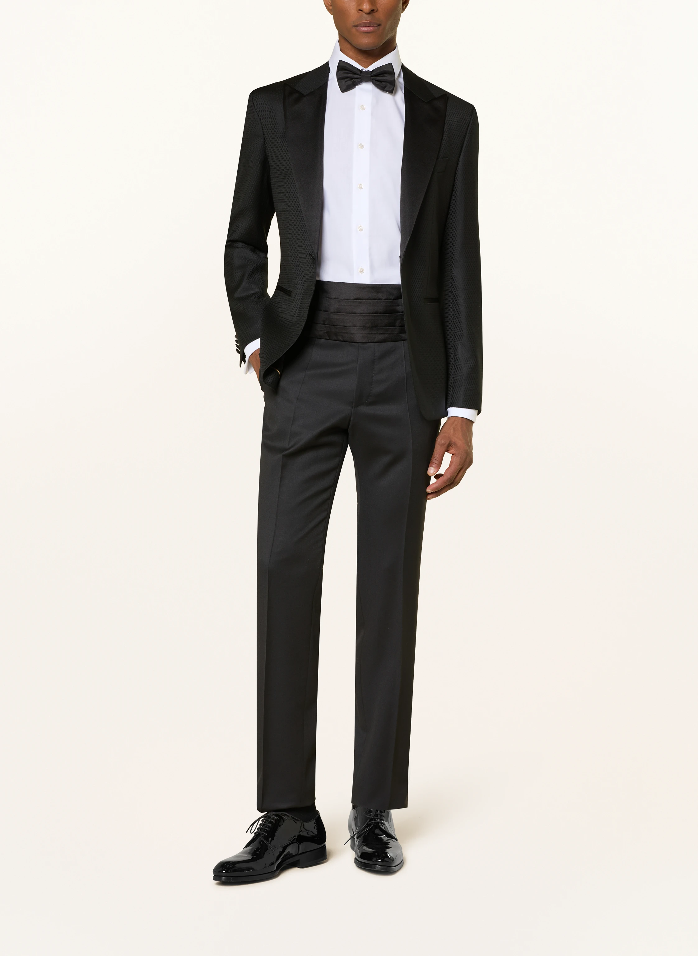 BOSS Sacou de smoking HUDSON Slim Fit: 001 BLACK