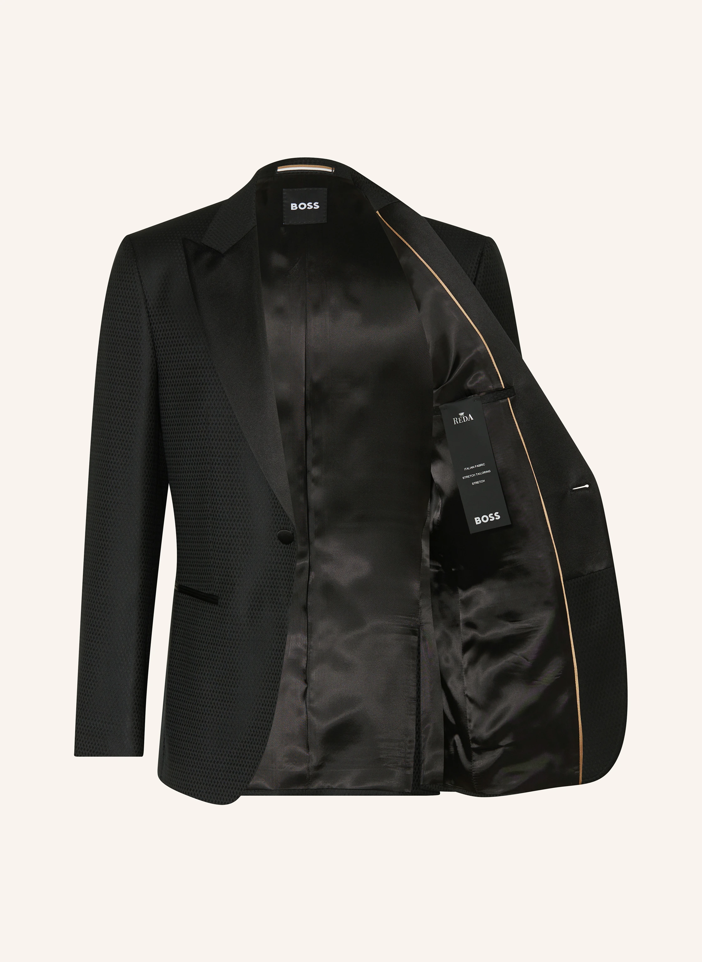 BOSS Sacou de smoking HUDSON Slim Fit: 001 BLACK