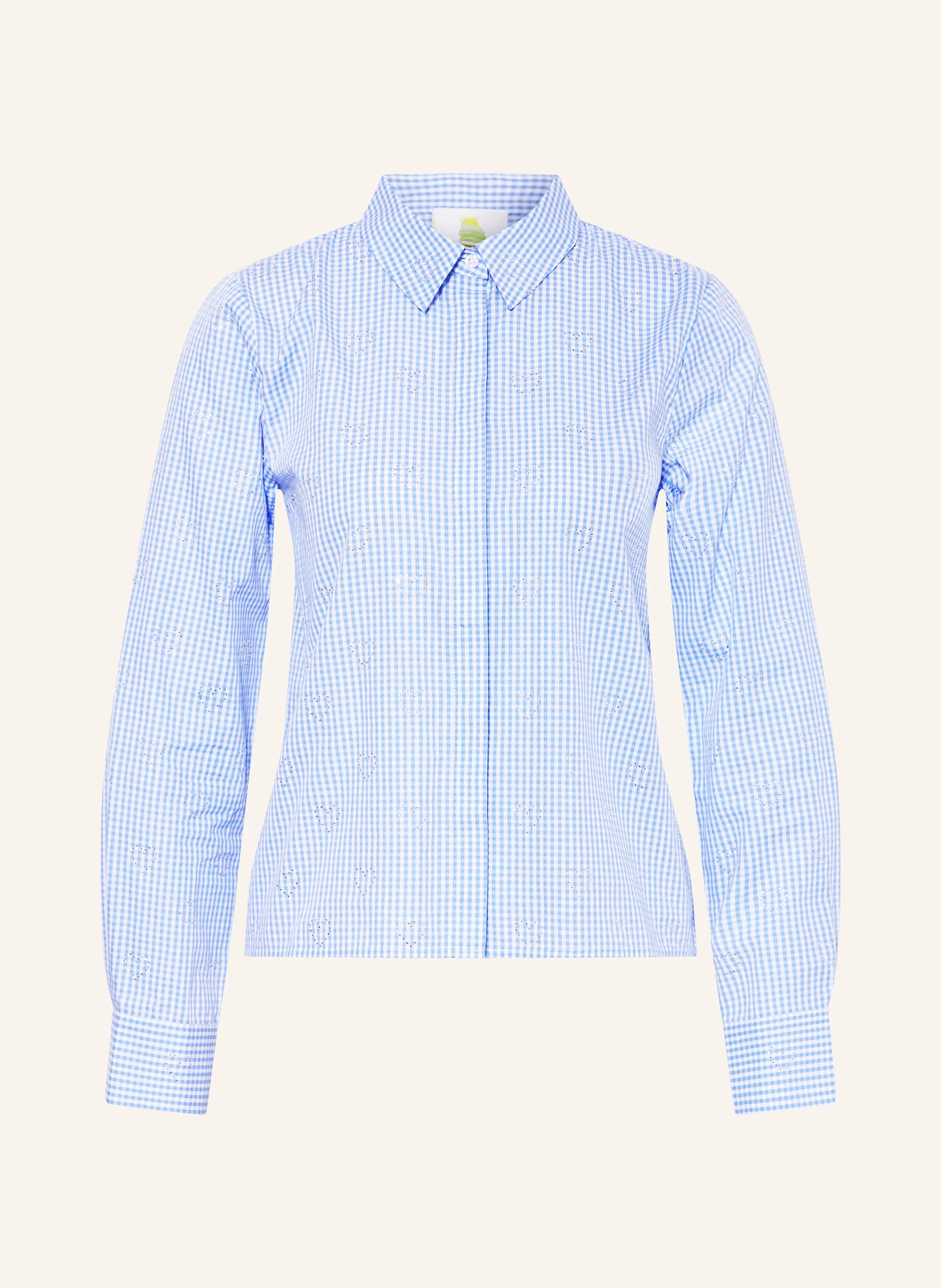Princess GOES HOLLYWOOD Shirt blouse with gemstones: LIGHT BLUE / SILVER / WHITE