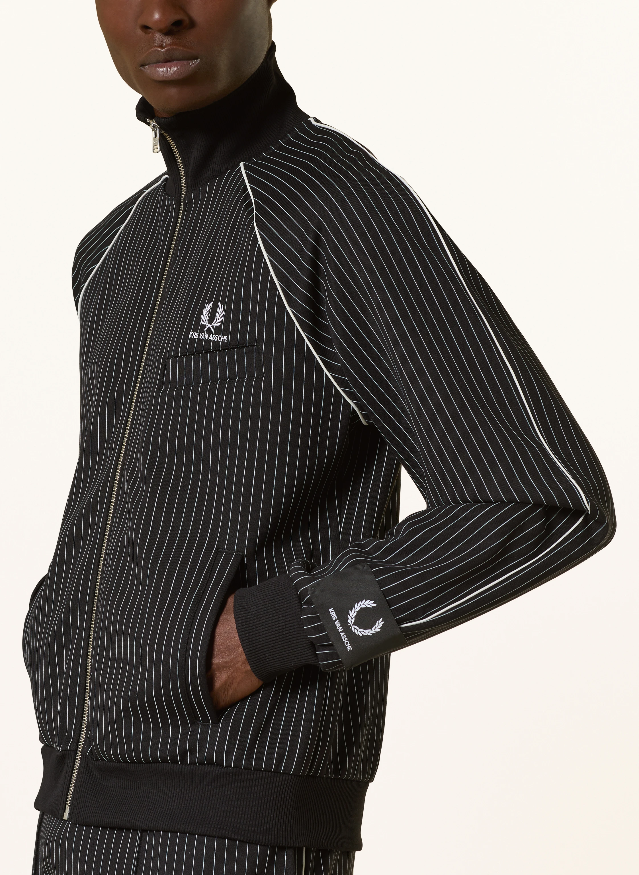 FRED PERRY sweatshirt jacket Kris van Assche × FRED PERRY in black 