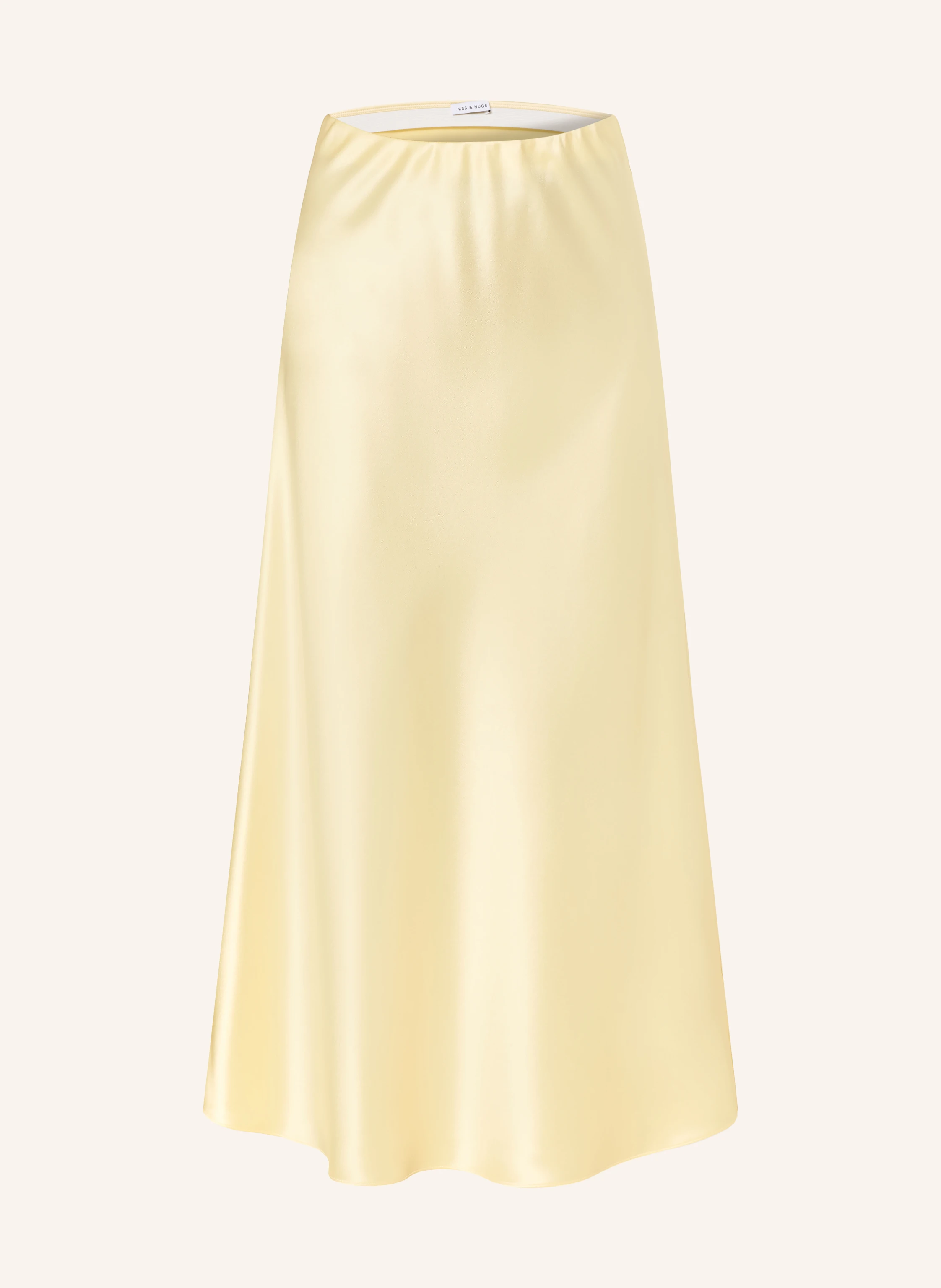 MRS & HUGS satin skirt: LIGHT YELLOW
