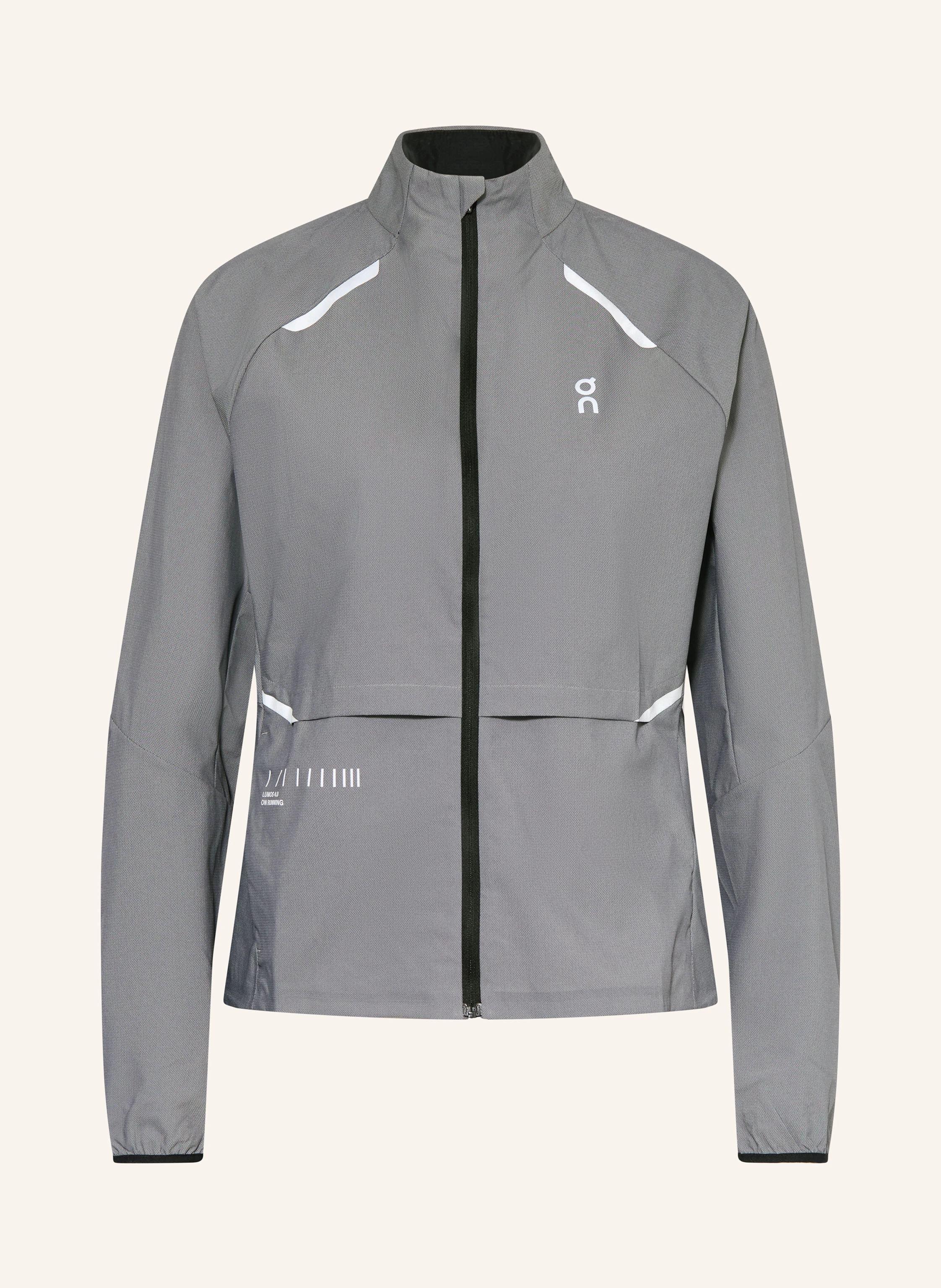 On WEATHER LUMOS running jacket in gray