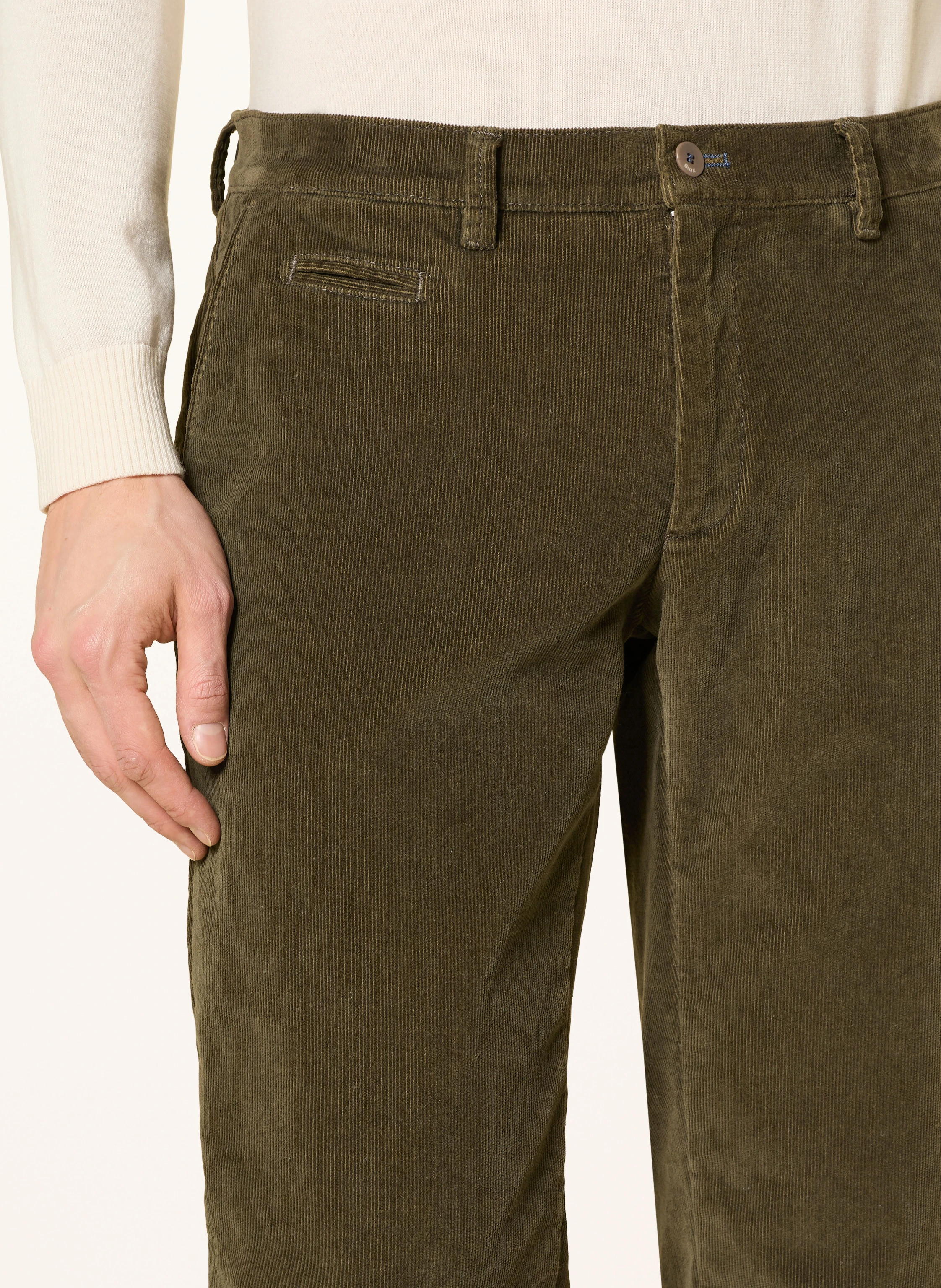 BRAX FABIO TT Modern Fit corduroy pants: 33 OLIVE