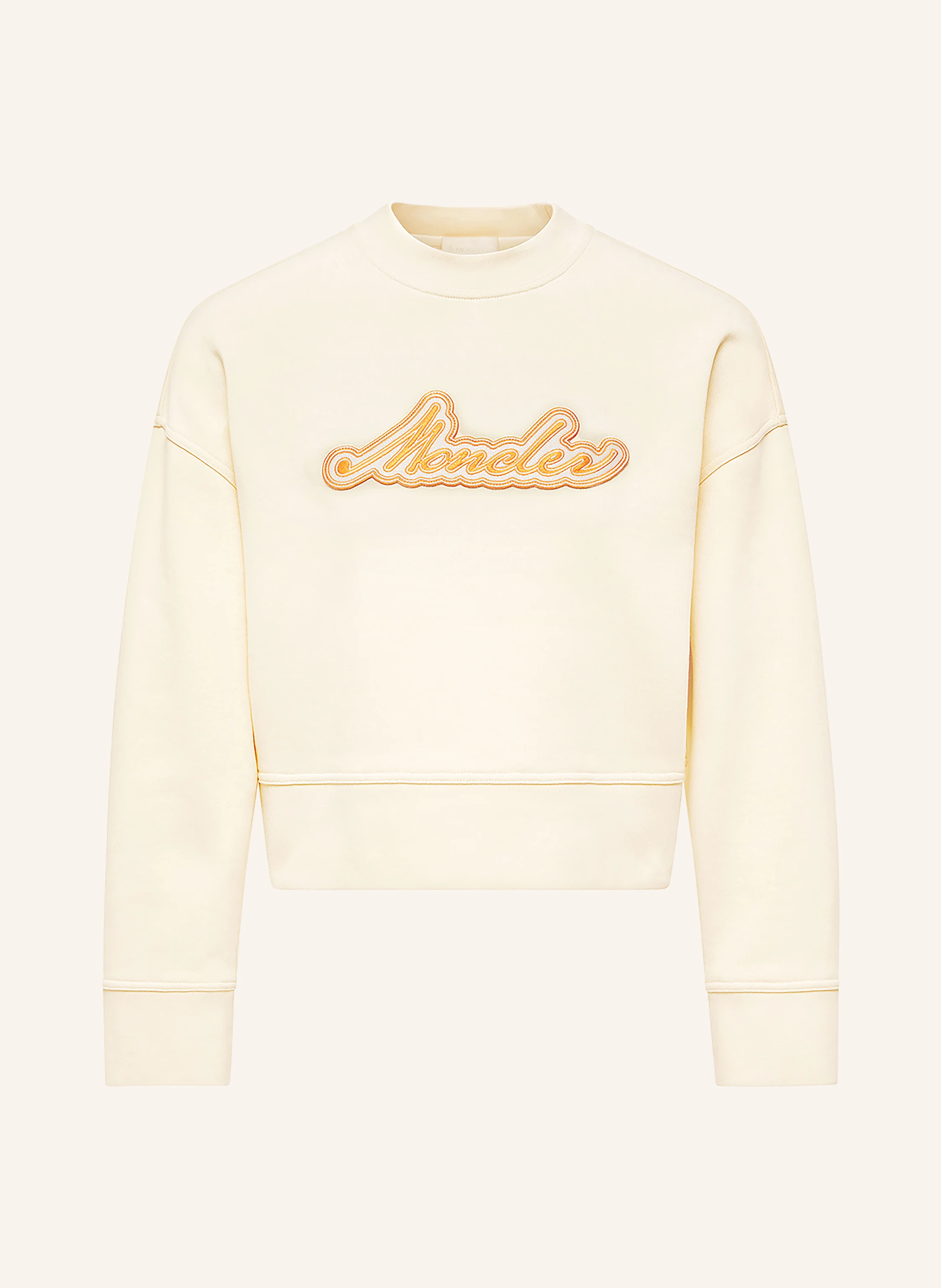 MONCLER sweatshirt in cream / dark orange