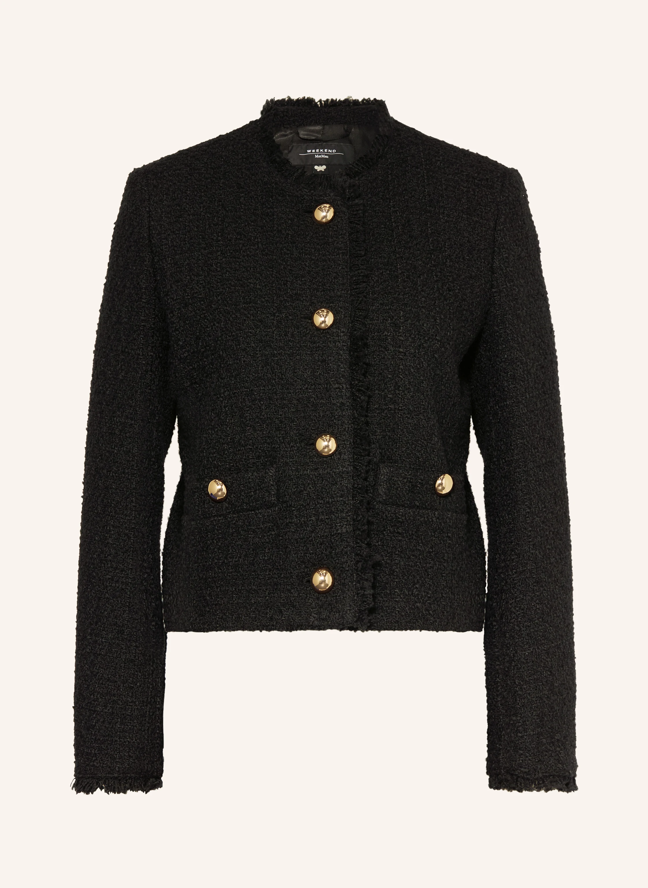 WEEKEND Max Mara AGAMI box jacket in tweed in black