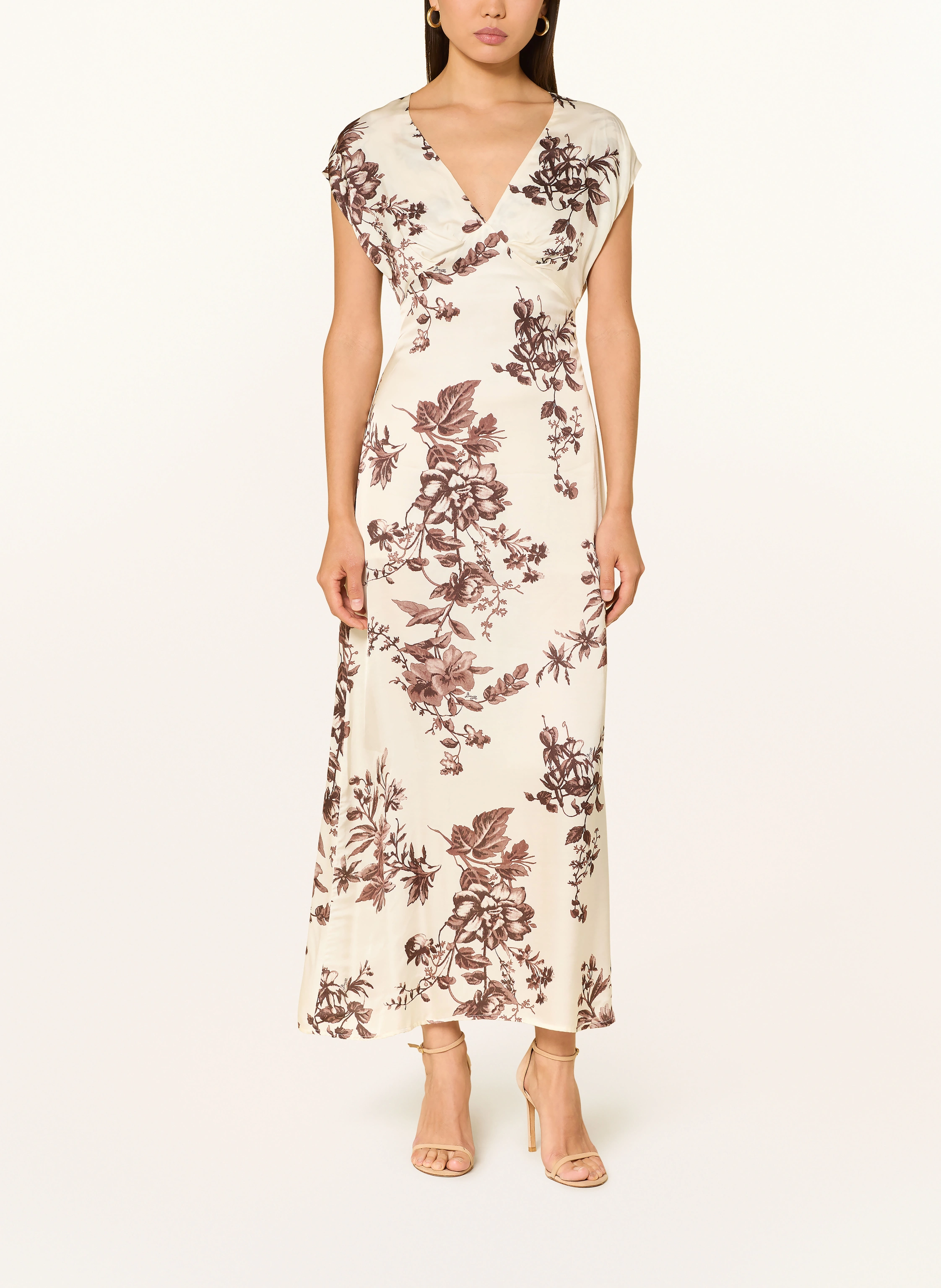 LIU JO dress: ECRU / DARK BROWN