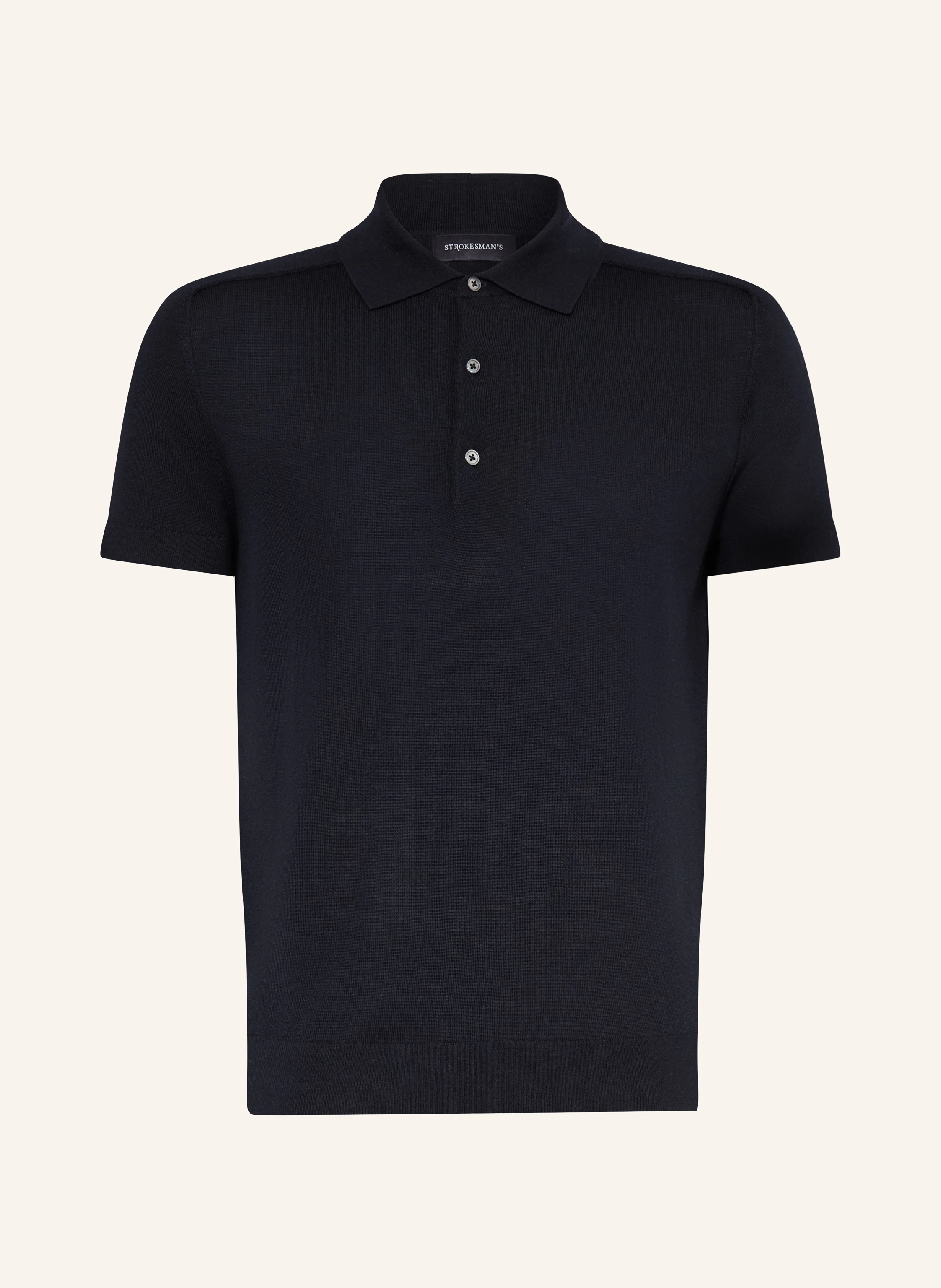 STROKESMAN'S knitted polo shirt: DARK BLUE