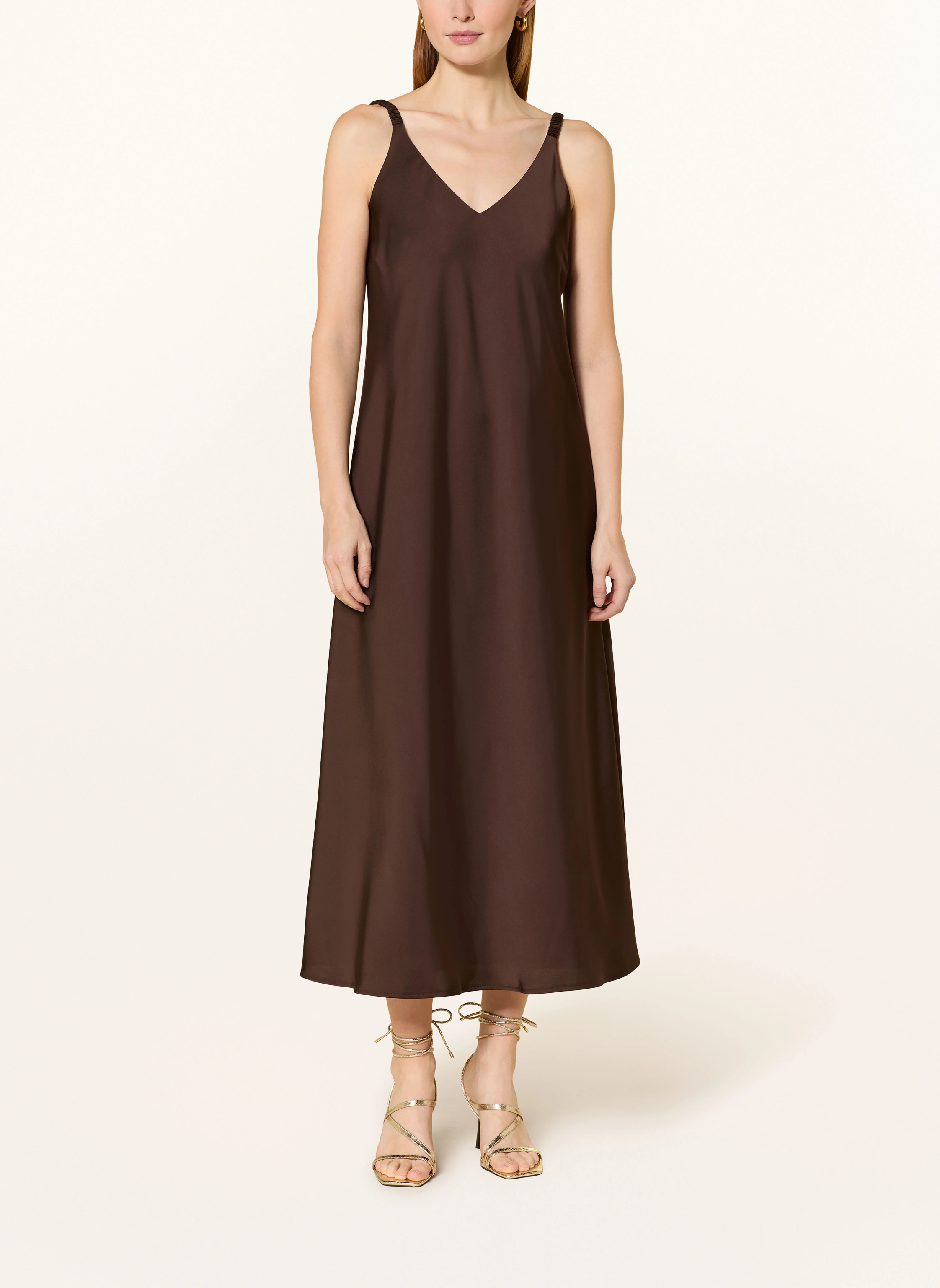 V by Vera Mont satin lace: DARK BROWN