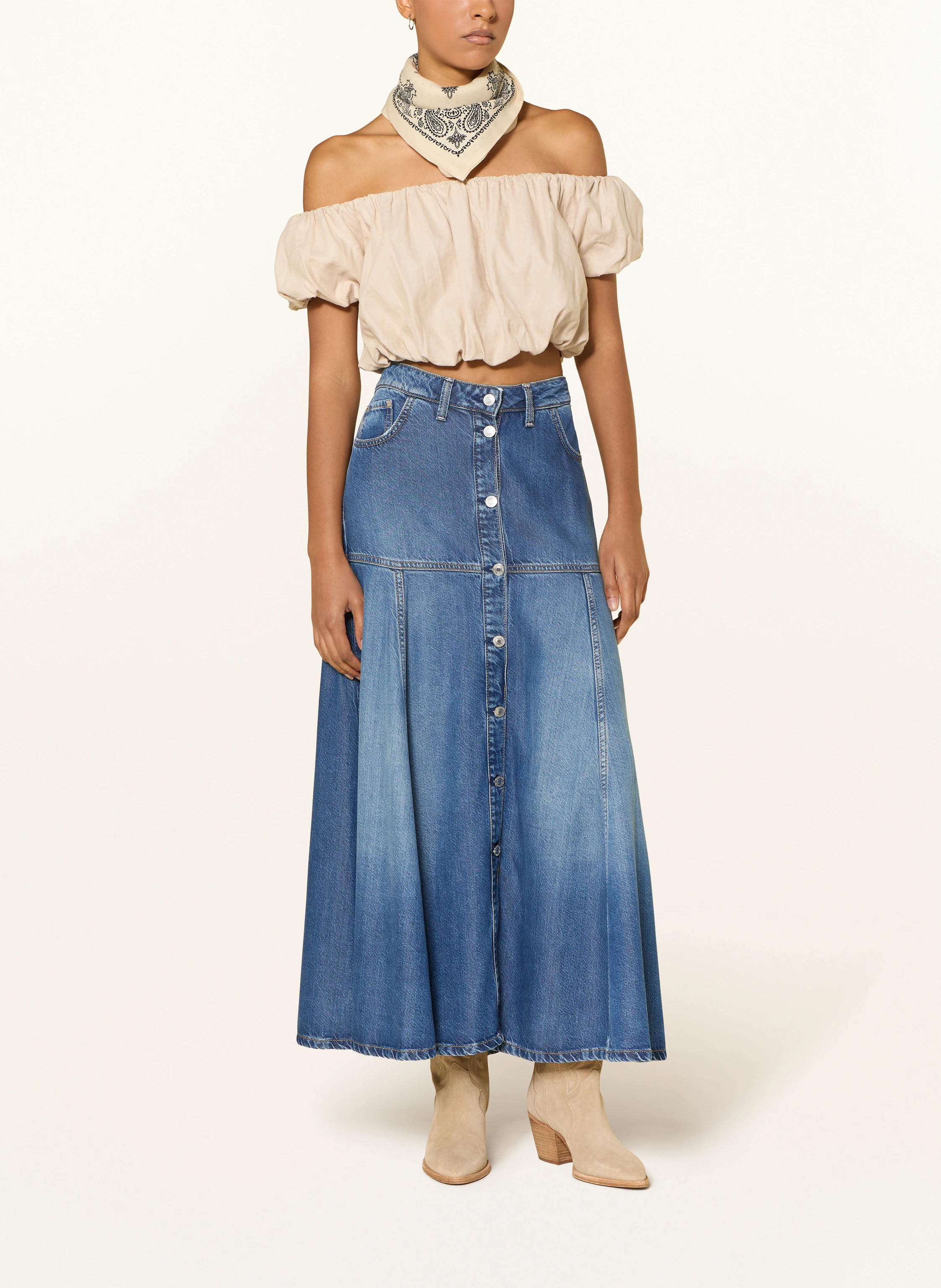 GUESS NIDIA denim skirt: BLUE