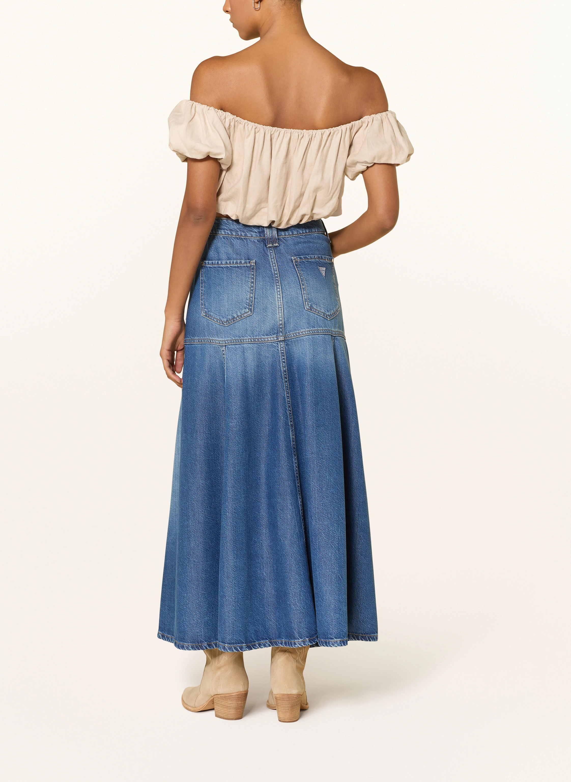 GUESS NIDIA denim skirt: BLUE