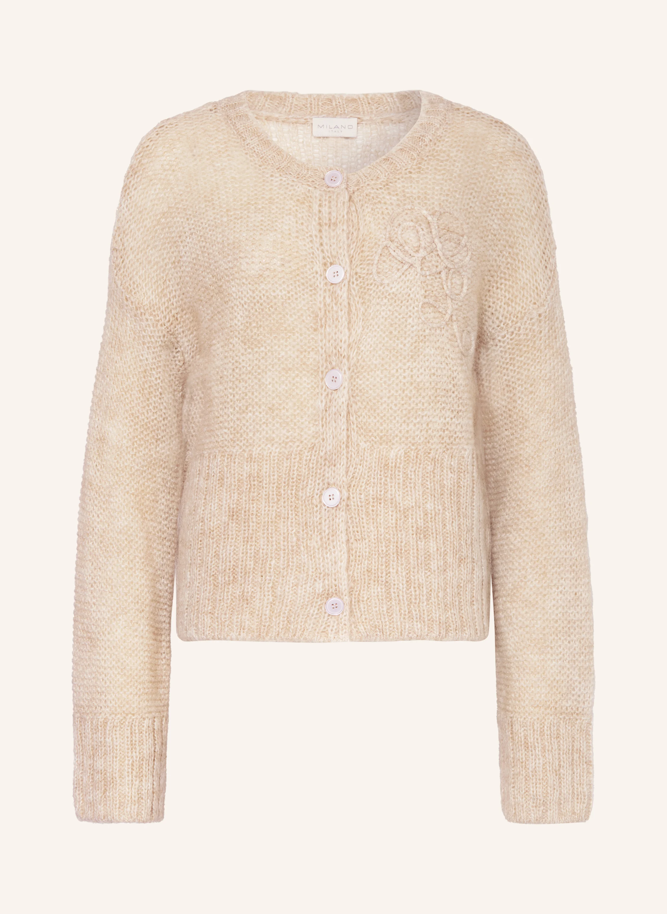 MILANO ITALY Mohair cardigan in beige
