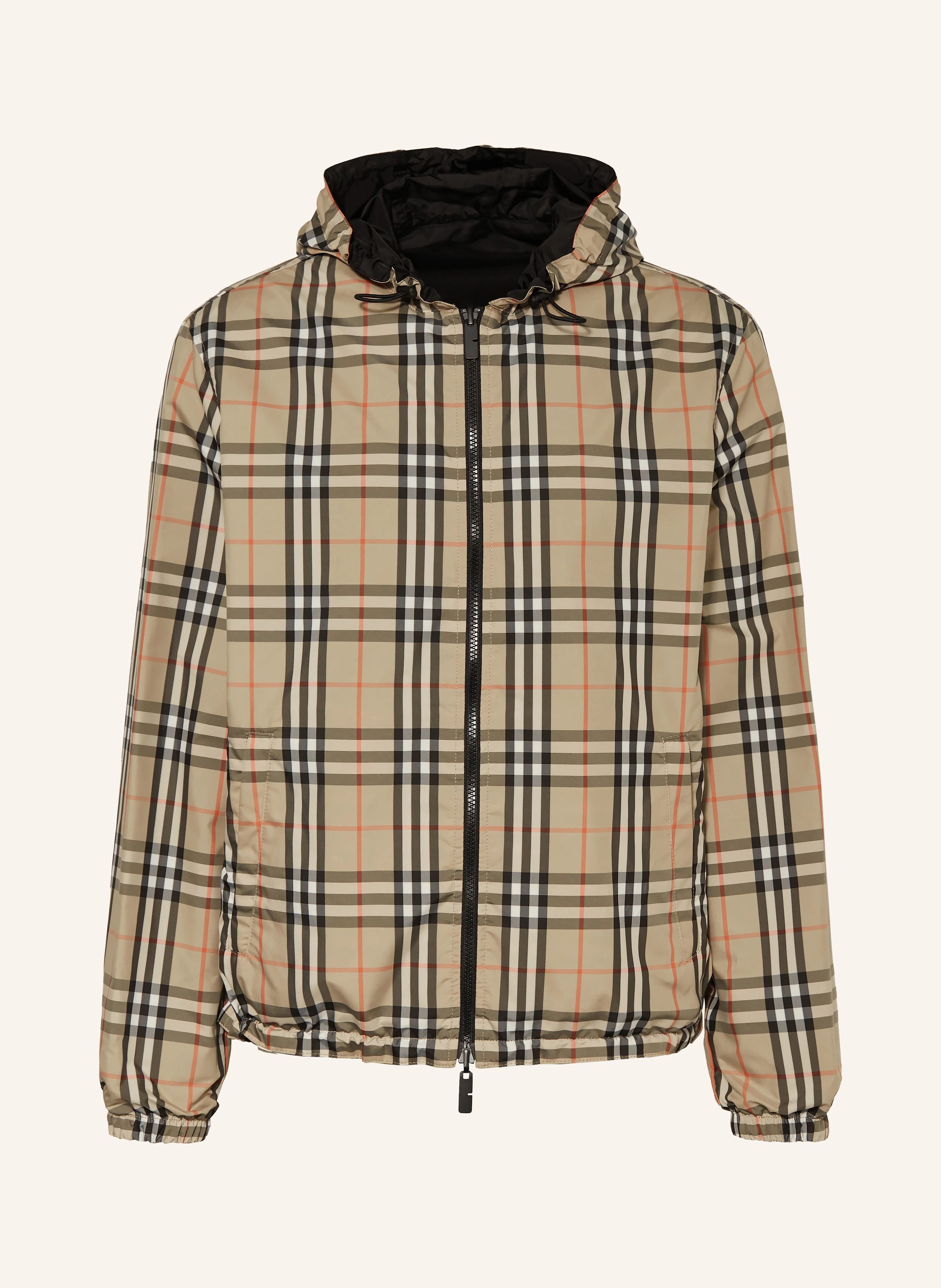 BURBERRY NEWPORT reversible jacket in camel / red / black