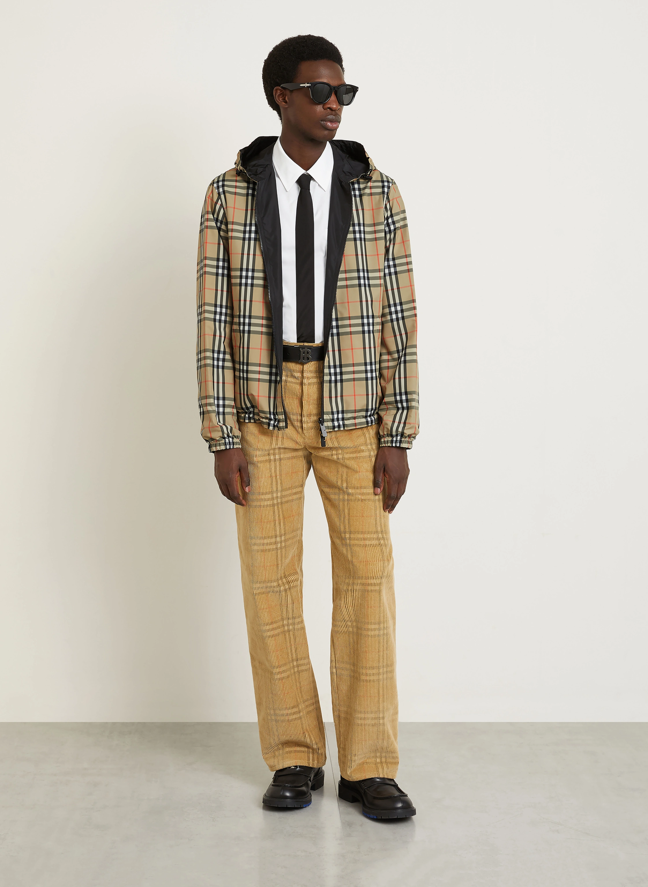BURBERRY NEWPORT reversible jacket in camel / red / black