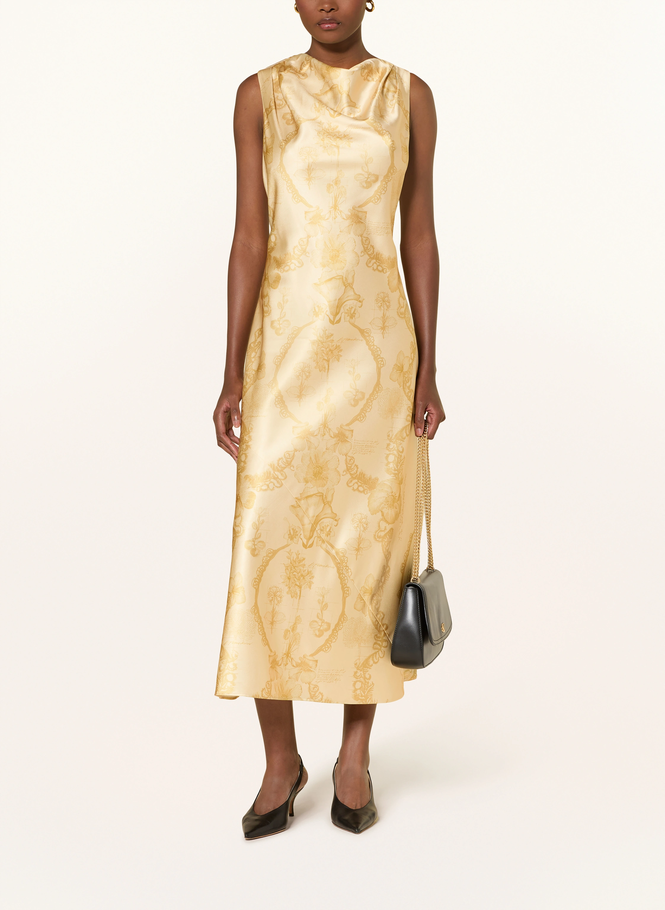 TED BAKER Satin dress MELODA in gold TED BAKER Satin dress MELODA in gold