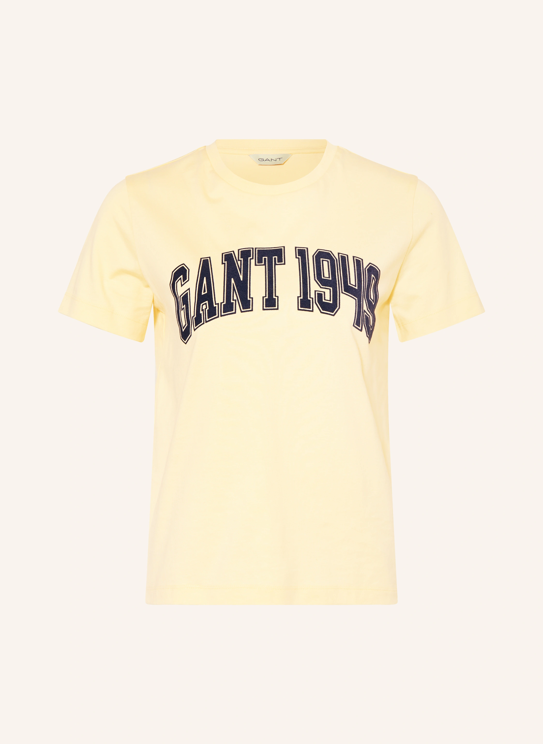 GANT T-shirt: YELLOW / DARK BLUE