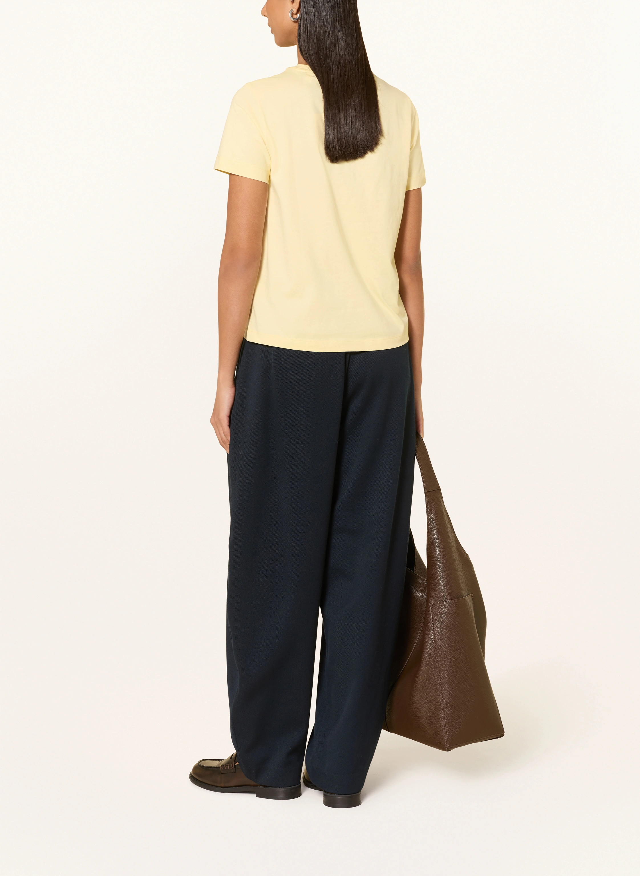 GANT T-shirt: YELLOW / DARK BLUE