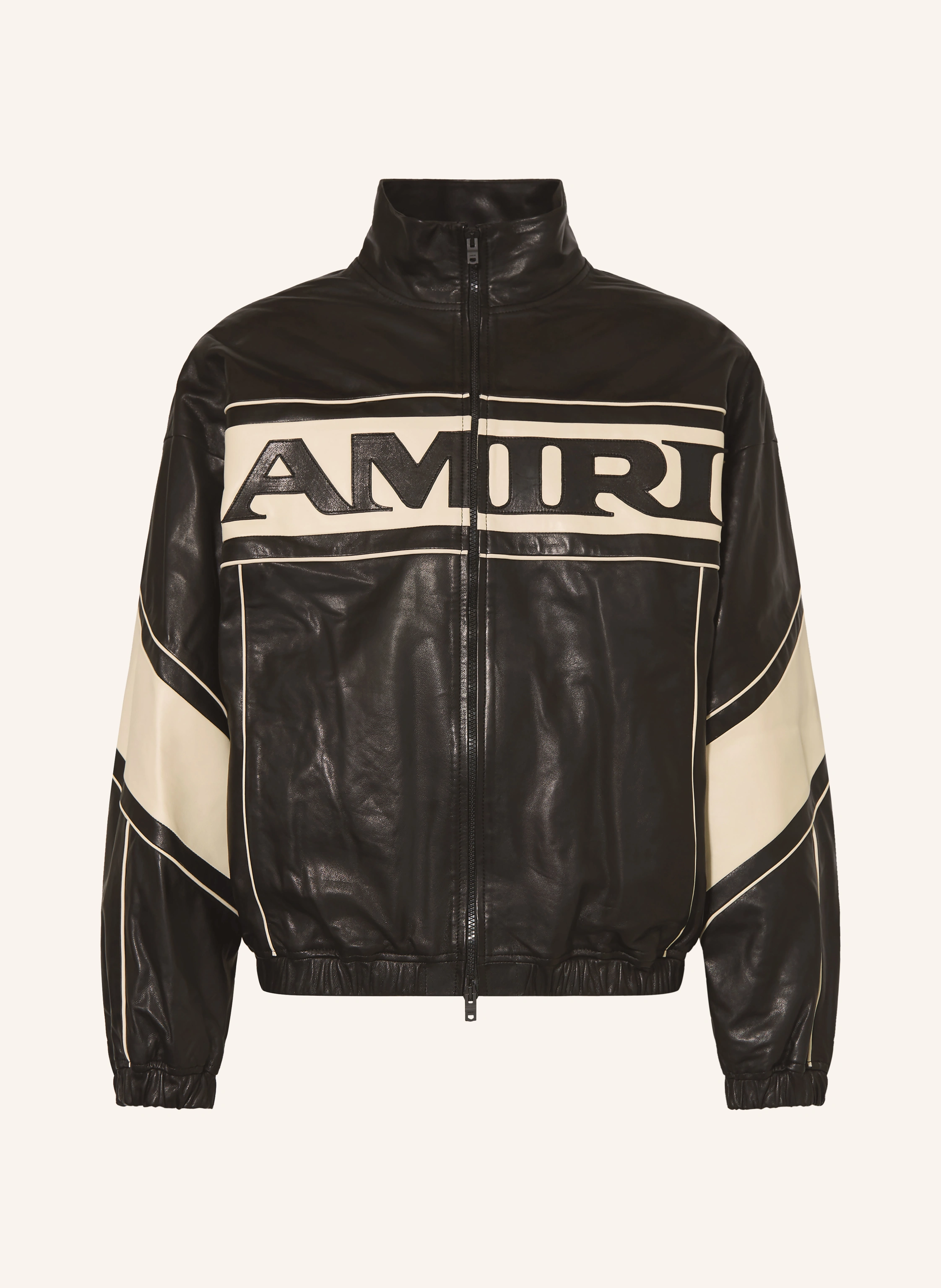 AMIRI leather jacket in black / white